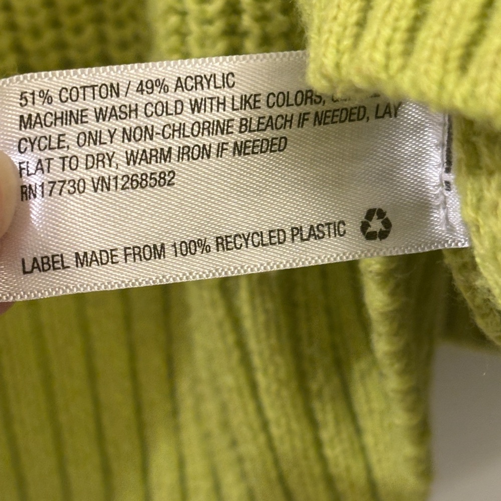 Wild Fable Bright Green Crew Neck Sweater Large - Picture 4 of 5